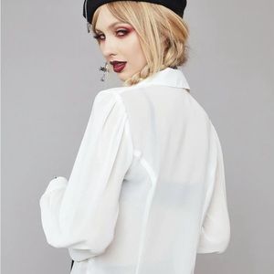 NWT Widow Chiffon Blouse Size M